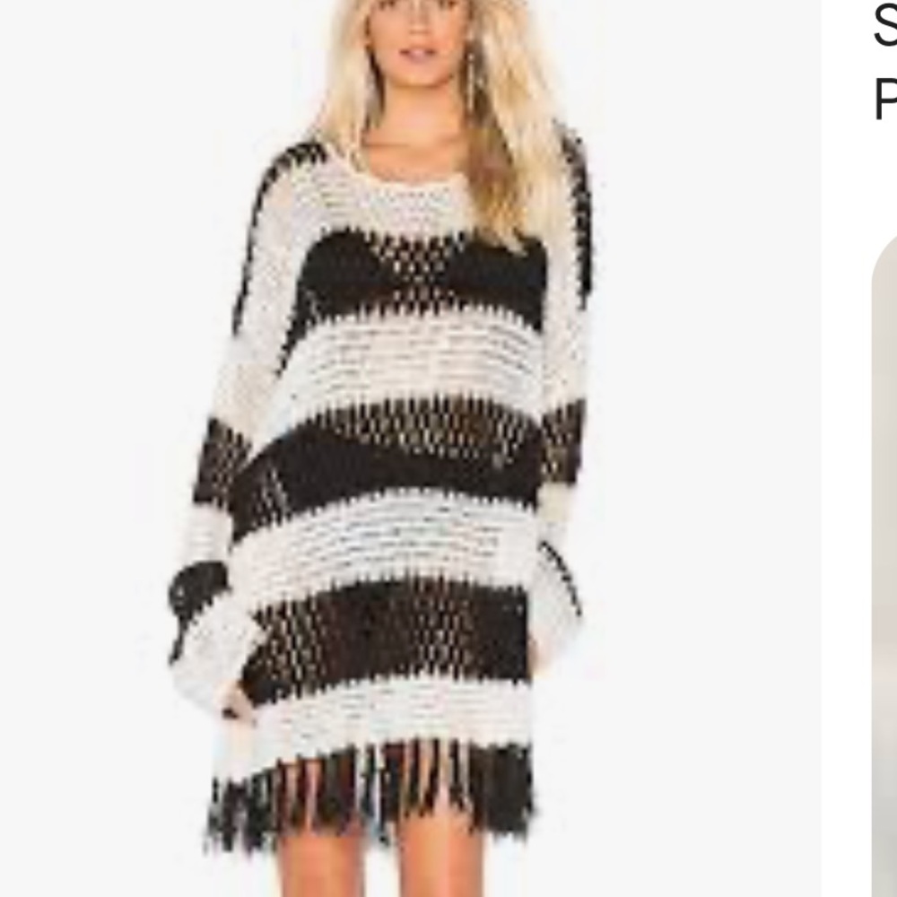 SHOW ME YOUR MuMu Black and Cream SWIM COVERUP